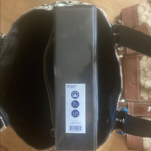 Black Coach Signature Canvas and leather lar… - Picture 7 of 9